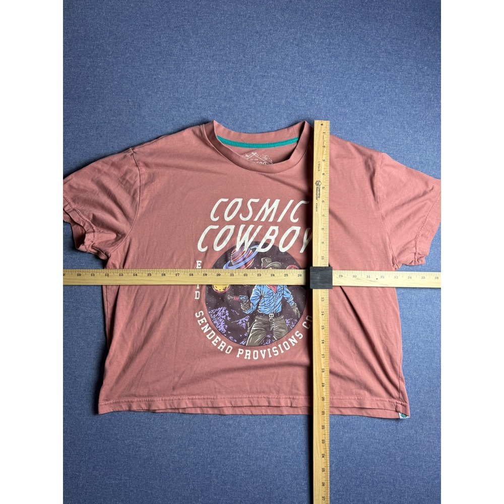 Sendero Provisions Co Cosmic Cowboy Graphic Tee XXL Dusty Rose Space Western - Picture 4 of 6